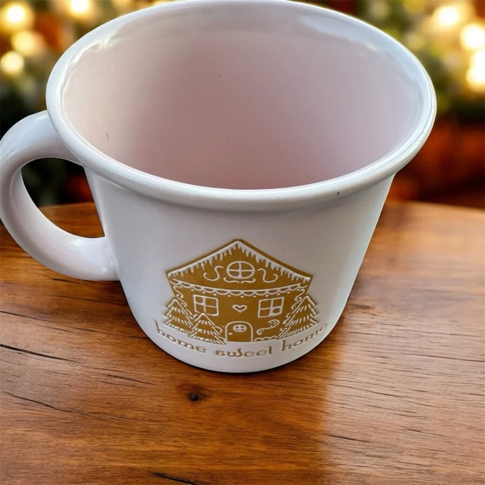 Pink Gingerbread House Mug 